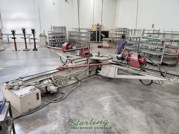 17.5 Ton, Hufford #A-10, stretch wrap forming machine, 30" x65" tbl., tooling - Image 8