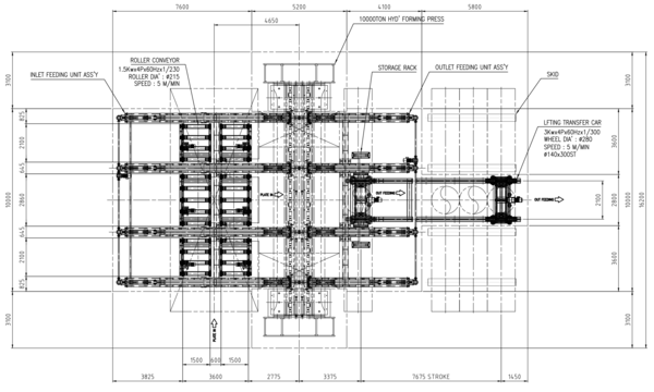 10000 Ton, German built pipe hydra-cladding/forming press for pipes up to 1524mm (60")diameter and up to - Image 3