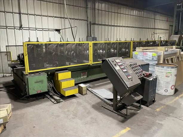 12 Stand, Bradbury #D3-30-12 Zee Purlin tooled, gear drive rollforming line,S43020 - Image 3
