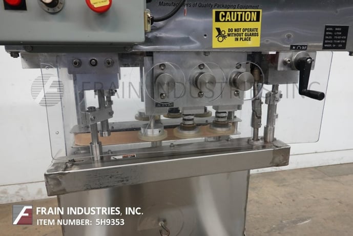 SureKap #SK600, automatic, inline, Stainless Steel, 3 station, 6 spindle roll over conveyor capper - Image 2