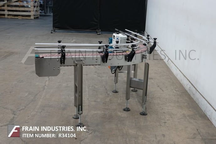 4-1/2" wide x 8.9' long, BMI, 90° Stainless Steel conveyor, equipped with a 48" long infeed to 90° turn to - Image 4