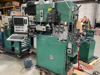 AIM #1000-5, CNC spring coiler,.080" cap., feed rolls, wire guides, tool holders, 1966 - Image 1