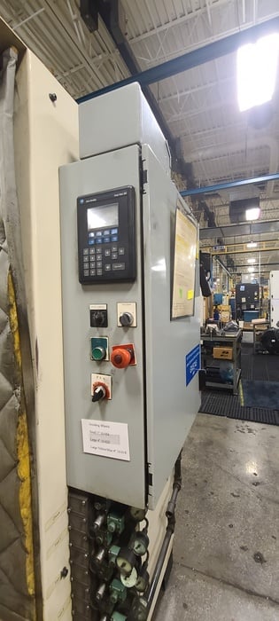 D.o. James Engineering #562, automatic twin spindle gear deburrer, 14" gear diameter, AB PLC - Image 3