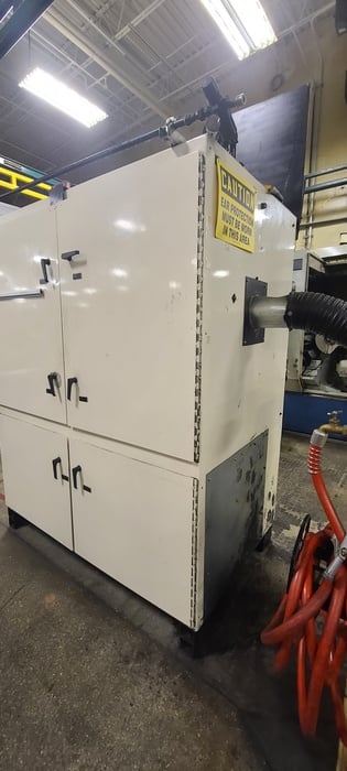 D.o. James Engineering #562, automatic twin spindle gear deburrer, 14" gear diameter, AB PLC - Image 5