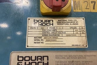 Bourn & Koch #200H Series II, 6-Axis CNC horizontal hobber, 8" dia x 60" lngth, 2003 - Image 7