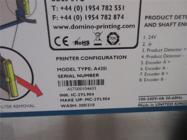 Domino #A420I, inkjet printer - Image 5