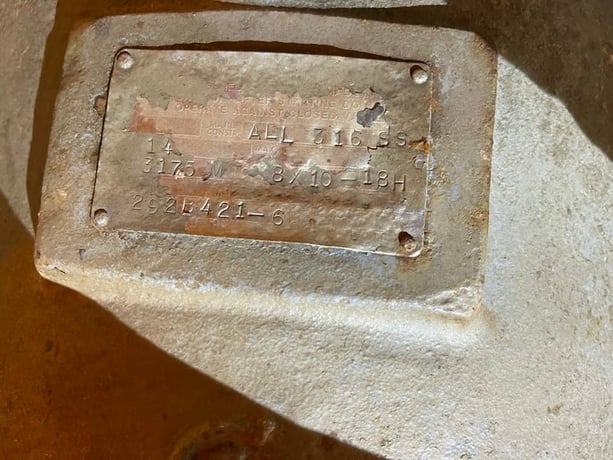 Goulds #3175M, 316 Stainless Steel pump, 10x12-18, 75 HP motor - Image 4