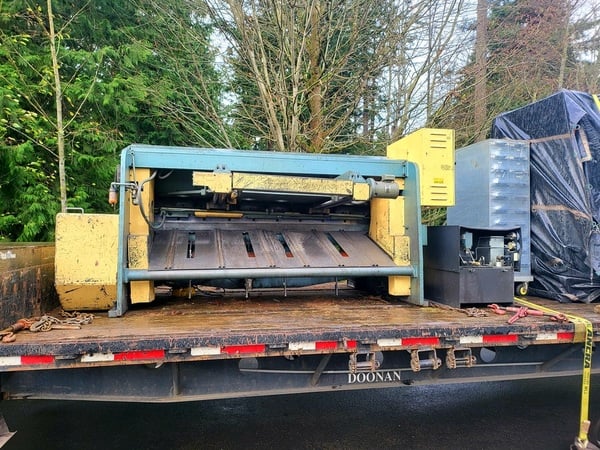 1/4" x 6' Amada #M-2060, Mechanical Squaring Shear, Squaring Arm - Image 2