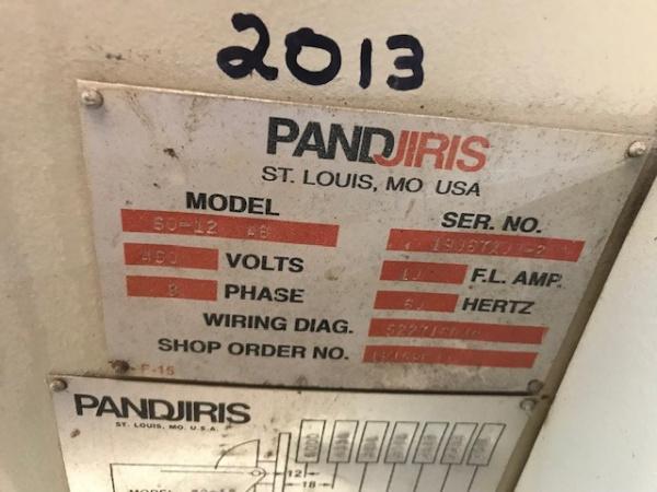6000 lb. Pandjiris #60-12-AB, model B chuck, 12" cog, 460 v. - Image 4