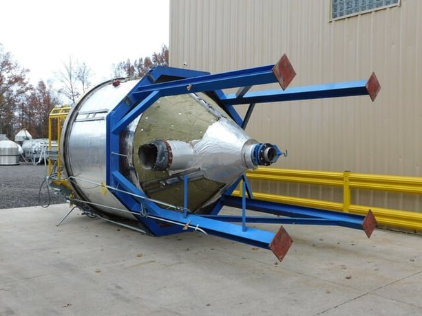 Stainless Steel spray dryer absorber, 95" cone side, 63" straight side, 126" legs, 8-1/2" discharge - Image 3