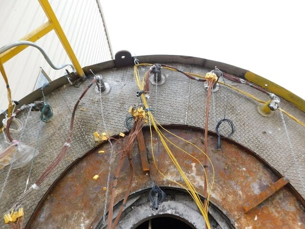 Stainless Steel spray dryer absorber, 95" cone side, 63" straight side, 126" legs, 8-1/2" discharge - Image 7