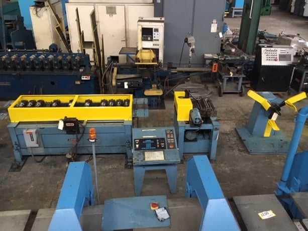 14 Stand, Lockformer #MP 300 Series, rollformer line, 12" roll space, 1.5" shaft, 4" vertical centers, 1999 - Image 1