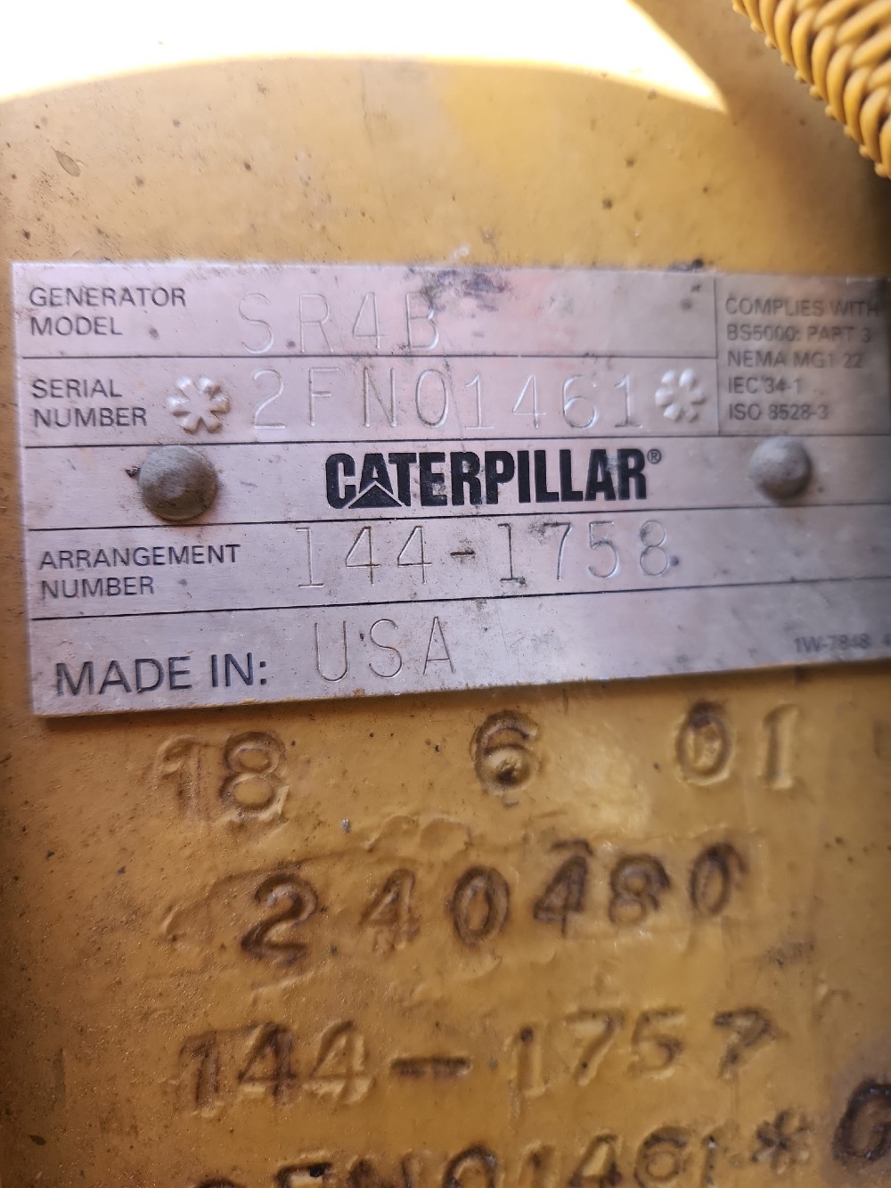 1250 KW Caterpillar #3512B, 794 hours, Tier 1, 2001, S/N CMC00207 - Image 8