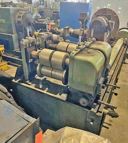 9 Stand, Yoder, rollforming line, 24" roll space, 3" diameter arbors, 75 HP, tooled for C Purlin - Image 6