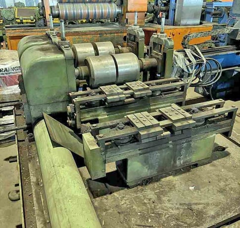 9 Stand, Yoder, rollforming line, 24" roll space, 3" diameter arbors, 75 HP, tooled for C Purlin - Image 8