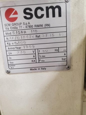 SCM Sigma #115 Evolution, Panel Saw, 1999 - Image 3