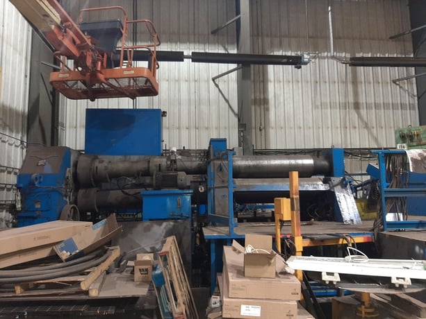 5' x 3/4" Hausler #VRM1.5/19, 3-roll hydraulic plate roll,cone bending attachment, 1972 - Image 6