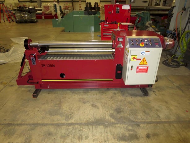 4' x 10 gauge Lemas #TR 120/4, Hydraulic 3-roll Initial-pinch Plate Bending roll, 4.72" roll diameter, NEW - Image 1