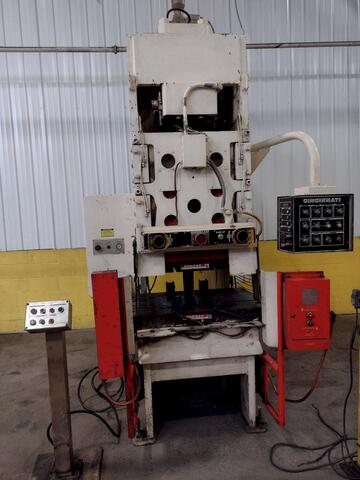 110 Ton, Cincinnati #OBS, hydraulic C-frame press, 10" stroke, #15962 - Image 5