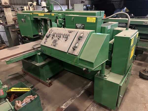 20" x 20" Hem #H140A, horizontal band saw, 18' 6" x 1-1/2" blade, coolant, 10 HP, #74784 - Image 1