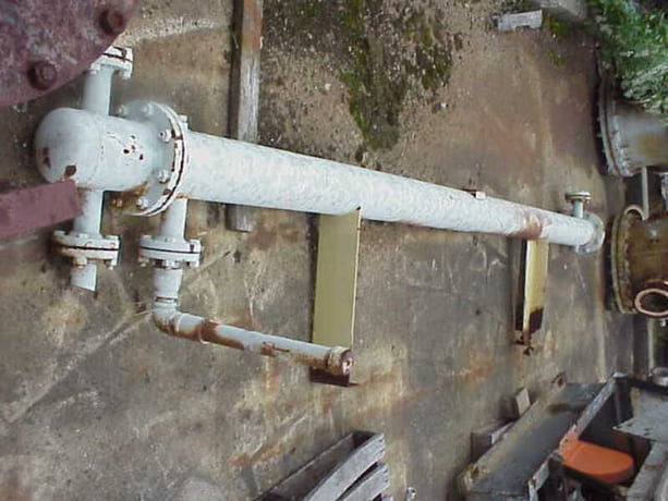 50 sq.ft., 75 psig shell, 75 psig tubes, Atlas, shell & tube, 250&deg;F, Carbon Steel, 6" diameter x 12' long - Image 1