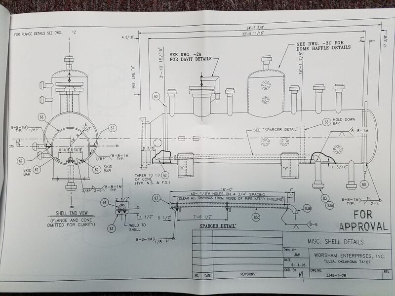 820 sq.ft. Shaffer/Worsham #BKU, reboiler, 75 PSI/FV @ 650°F, SA-106 Carbon Steel - Image 3