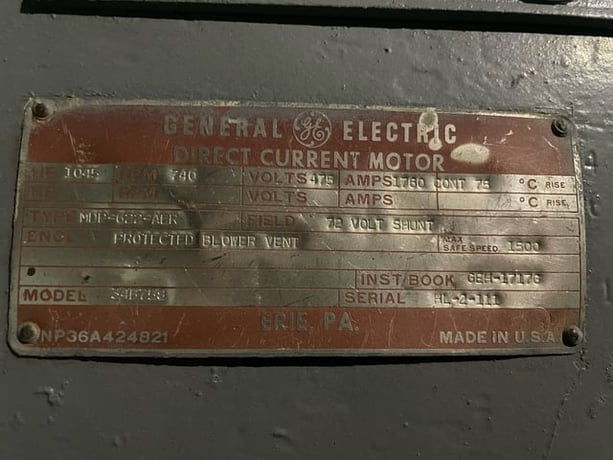 1045 HP 740 RPM General Electric, Frame MDP622AER, DPFVBB - Image 3