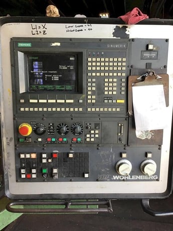 Wohlenberg #PT1-1250II, CNC lathe, Sinumerik 820T, 2-Axis, 51" x 209", 35.43" swing over cross slide, 1996 - Image 4