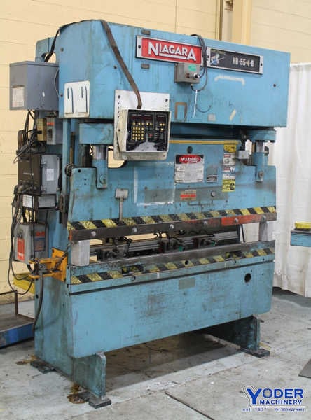 55 Ton, Niagara #HB-55-4-6, hydraulic press brake, 6' overall, 54" between housing, 5 HP, 0"-6" stroke, 1994 - Image 10