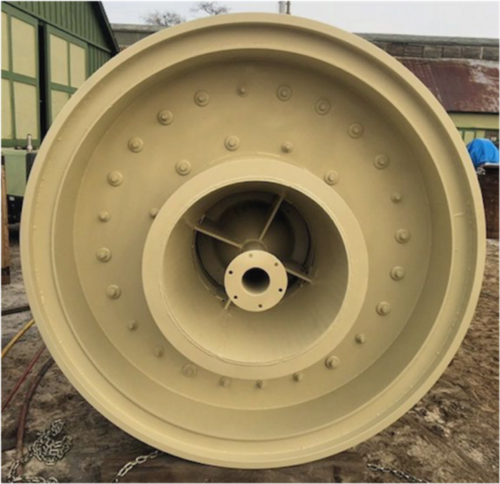 5' x 3' SAG mill with 20 HP, Skid mounted, Chain-driven w/ rollers under shell - Image 6