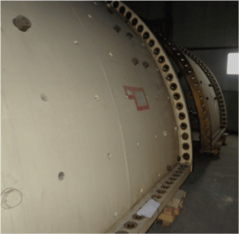 22' x 38' Metso Ball Mill with 13400 HP, (2) 6,700 HP motor, 680 TPH hard ore, 975 TPH soft ore, Unused, 2007 - Image 2
