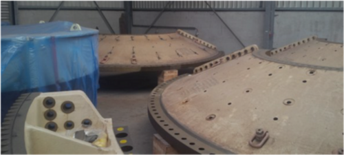 22' x 38' Metso Ball Mill with 13400 HP, (2) 6,700 HP motor, 680 TPH hard ore, 975 TPH soft ore, Unused, 2007 - Image 3