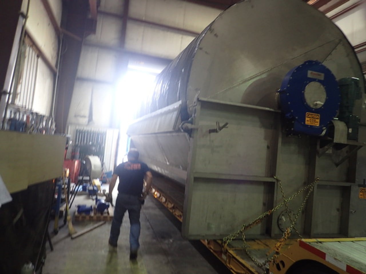Custom Manufactured Scraper Discharge Rotary Drum Vacuum Filter, 10' x 12', 304 Stainless Steel Drum - Image 5