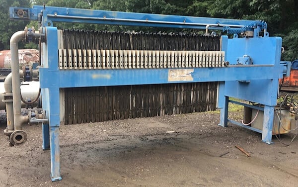48" x 48" Ascension #EP1200/32-40, filter press, 40 chambers, 42 polypropelyene plates, 50.8 cu.ft., 961.8 - Image 1