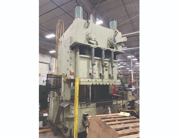 220 Ton, Aida #PDC-20, double crank gap frame press, 9.8" stroke, 19.6" Shut Height, 4.1" adj., 33 SPM, 94.4" - Image 1