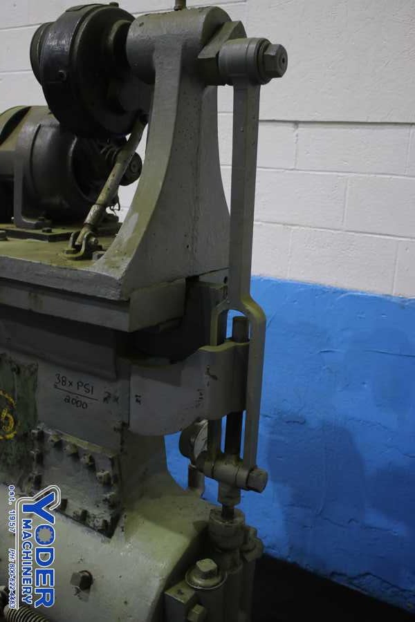 150 Ton, Vertical wheel press, 18 stroke, 40-1/2" between rails, spring ram return, #74885 - Image 10