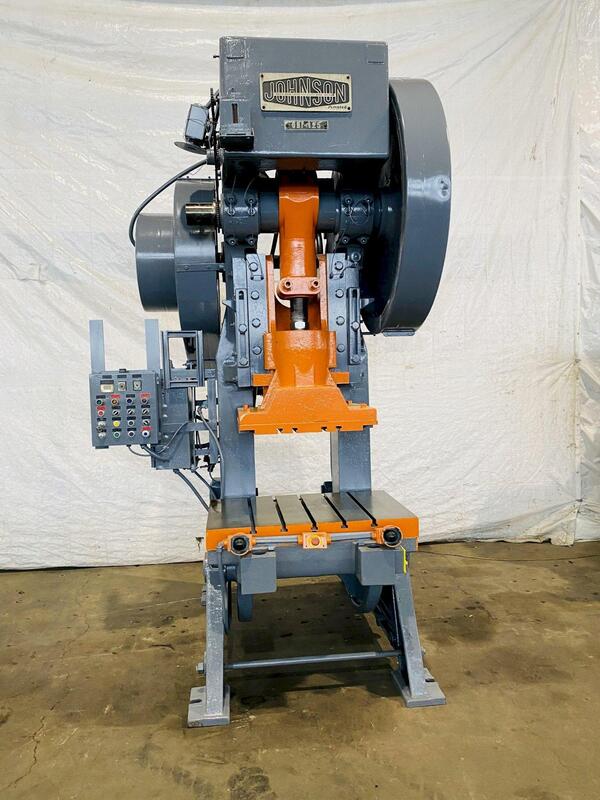125 Ton, Johnson #125BG/AC, OBI press, 6" stroke, 21.5" Shut Height, 4" adj., 40 SPM, 42" x27" bed, air clutch - Image 1