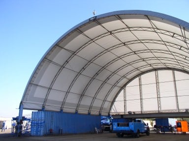 42' x 260' Coverall Shelter #TAS, fabric shelter, 4-doors, fabric not included - Image 2