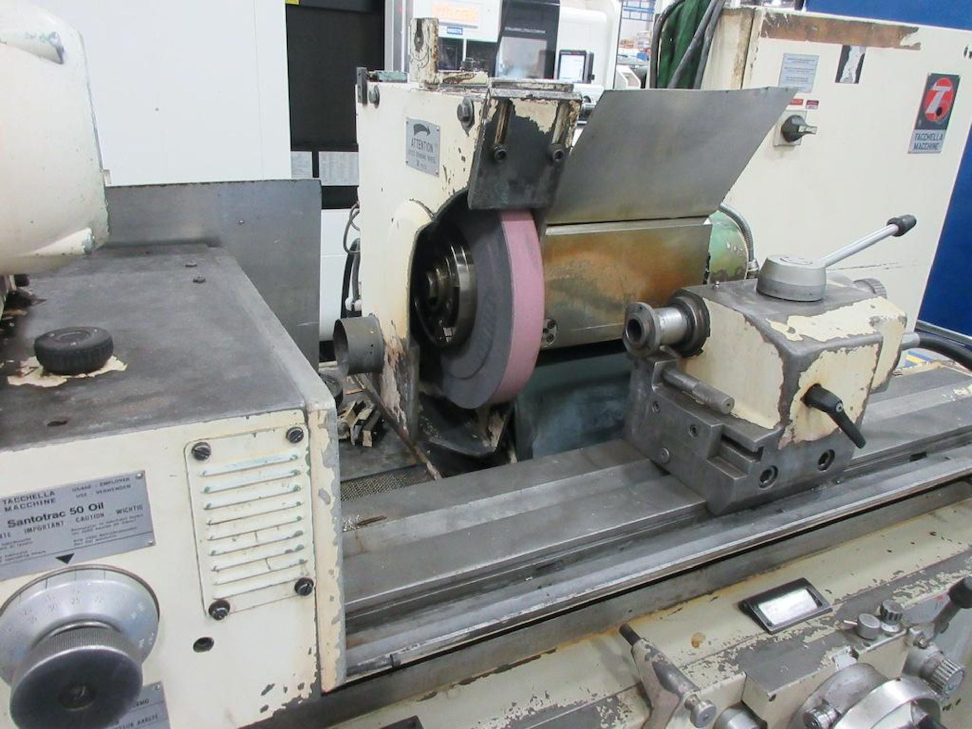 14" x 40" Tacchella #1018UA, 16" diameter x 2" width x 5" hole wheel, hydraulic table traverse, automatic - Image 4