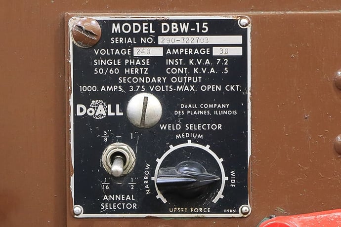 26" x 12" DoAll #2612-1, variable speed, 3 HP, chip blower, 5-2000 FPM, 1972, #161778 - Image 5