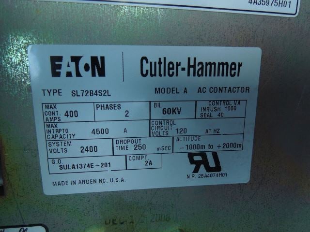 300 HP Cutler-Hammer, MVS-67, Ampgard Medium Voltage Motor Control, 2400 Volts - Image 6