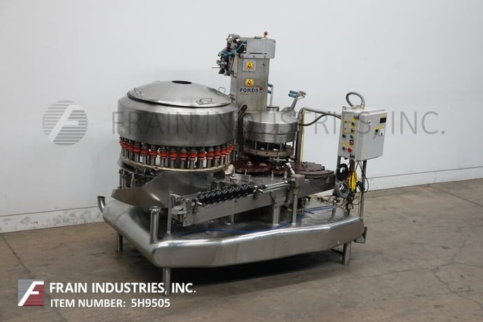 Federal #3615, automatic, Stainless Steel, 36 head rotary, pressure gravity filler & 15 foil press head - Image 1