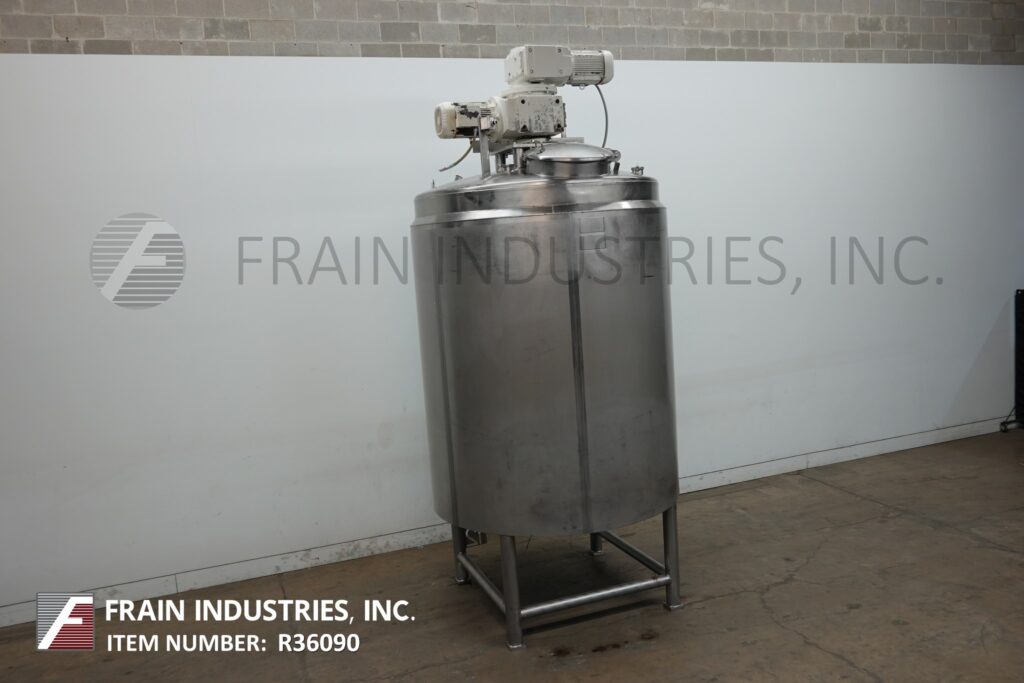 1500 gallon Lee #1500U9MS, 316 Stainless Steel jacketed & insulated process tank, 78" dia. x 86" straight - Image 1