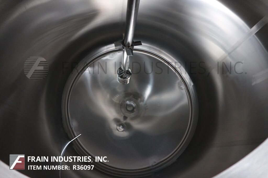1000 gallon A & B Process Systems, 304 SS/S single wall process tank, 64" dia. x 70" straight wall, 18" OD - Image 2