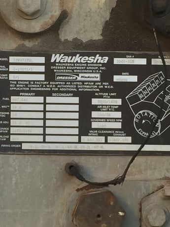 3130 HP @ 1000 RPM, Waukesha #12V-AT27GL, Used Engine Core S/N C - 13271/1 - Image 4