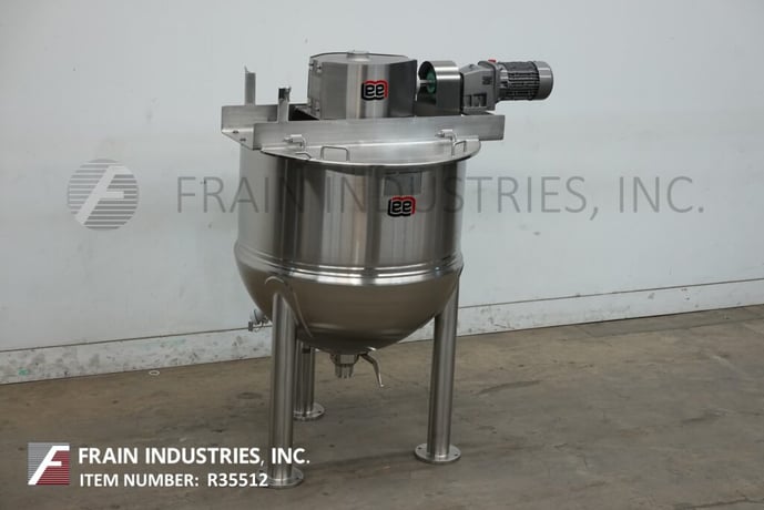 150 gallon Lee #150D9MS, 316 Stainless Steel jacketed double motion kettle, 42" dia. x 39" deep with 20" - Image 1