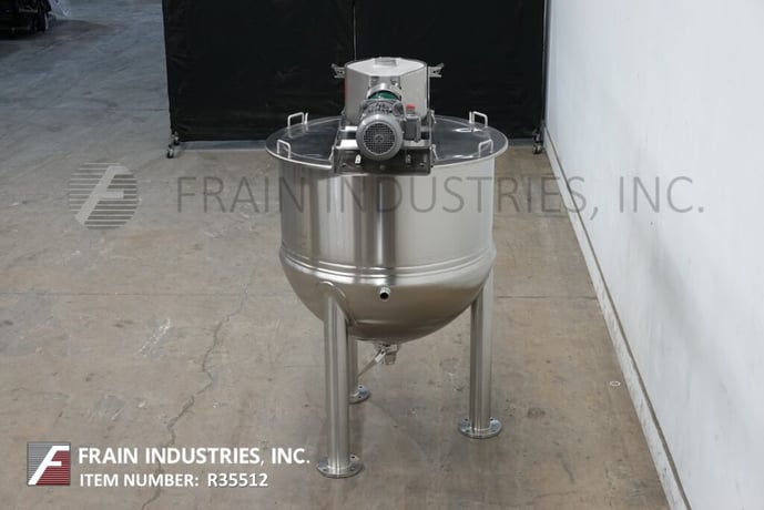 150 gallon Lee #150D9MS, 316 Stainless Steel jacketed double motion kettle, 42" dia. x 39" deep with 20" - Image 4