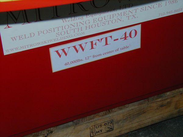 40000 lb. Weldwire Co. #WWFT-40, 72" table, 24" tall, 1.5 HP, pendant Control, variable speed - Image 2
