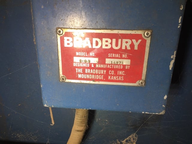 45 Ton, Airam/Bradbury #C.O.S., flying cut-off press, 2-24" diameter bladder, 41.5" between rods - Image 8