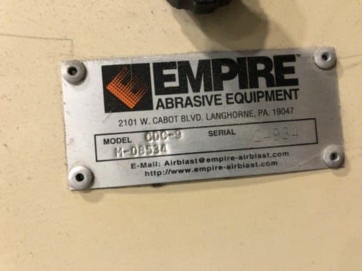 48" x 48" x 36" Empire #4848-SCR-9, Wire Air Blast Line, 900 cfm, 12 blast, dust collector - Image 1
